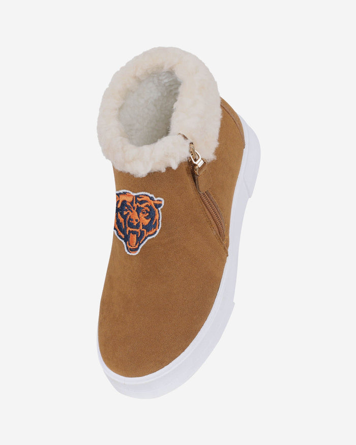 Chicago Bears Womens Fuzzy Brim Zipper Boot FOCO - FOCO.com