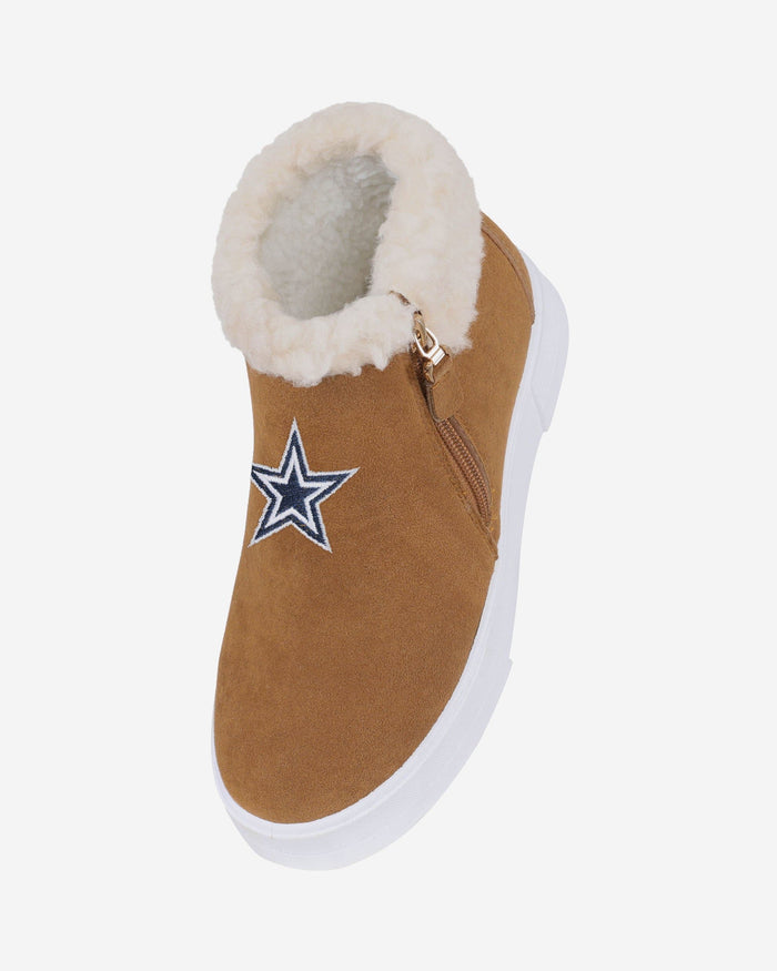 Dallas Cowboys Womens Fuzzy Brim Zipper Boot FOCO - FOCO.com