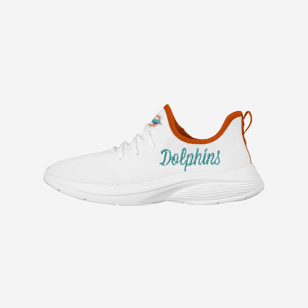 Miami Dolphins Womens Midsole White Sneakers FOCO 6 - FOCO.com