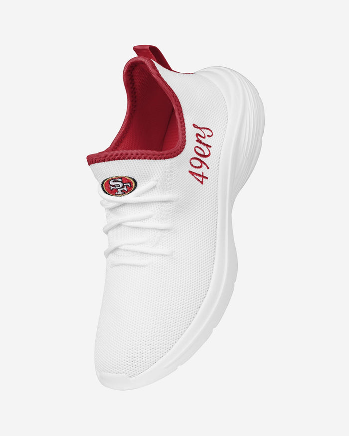 San Francisco 49ers Womens Midsole White Sneakers FOCO - FOCO.com