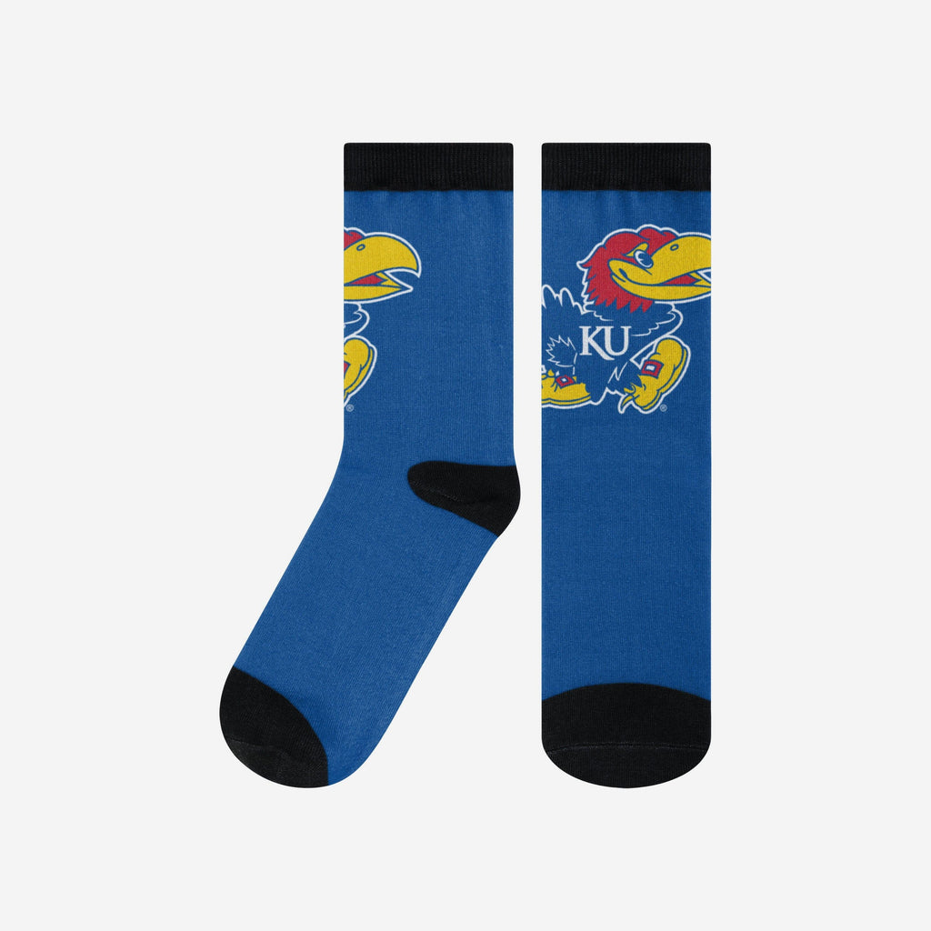 Kansas Jayhawks Primetime Socks FOCO S/M - FOCO.com