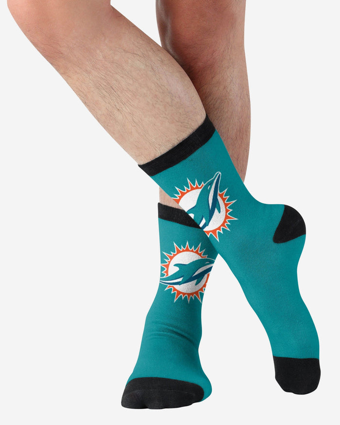 Miami Dolphins Primetime Socks FOCO - FOCO.com