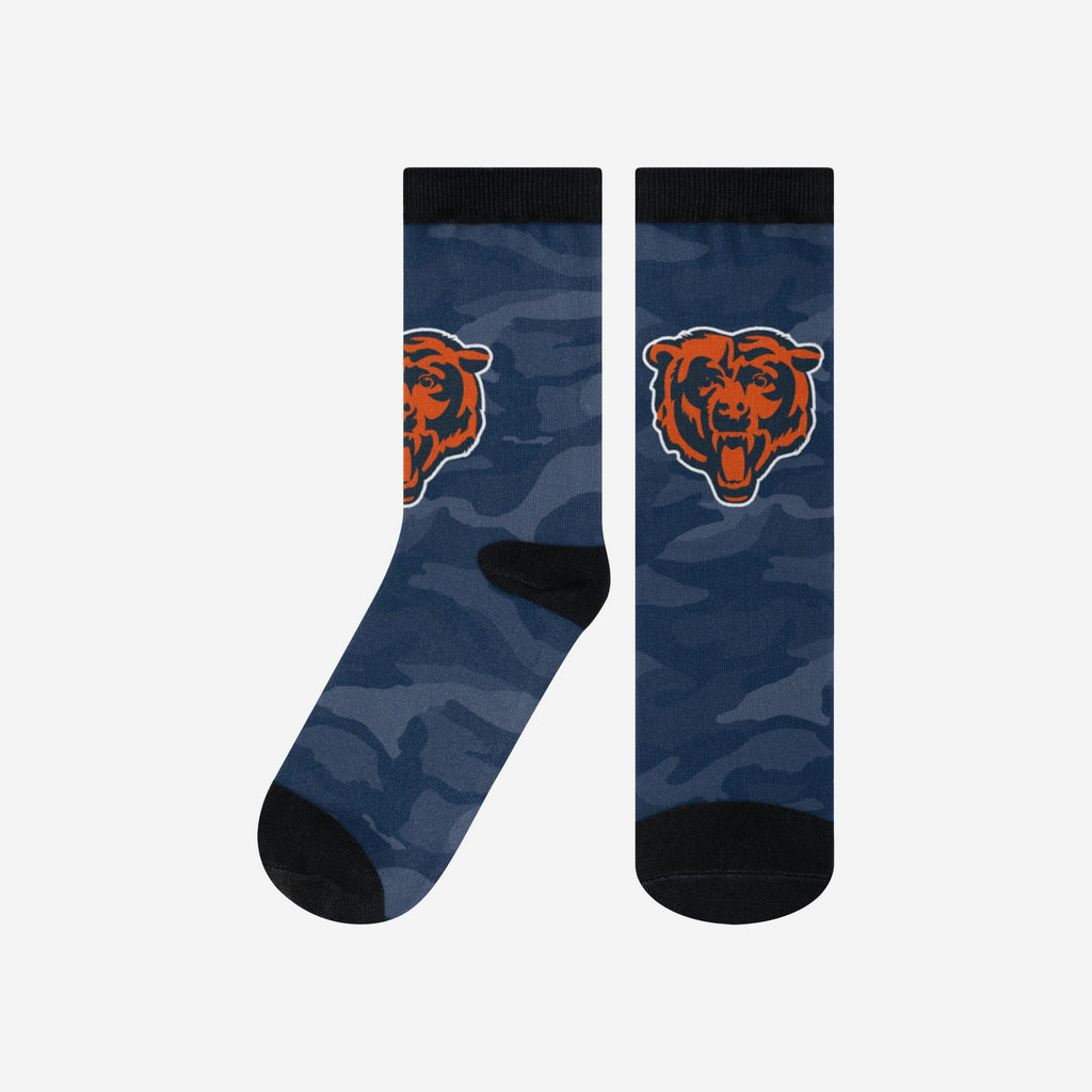 Chicago Bears Printed Camo Socks FOCO S/M - FOCO.com