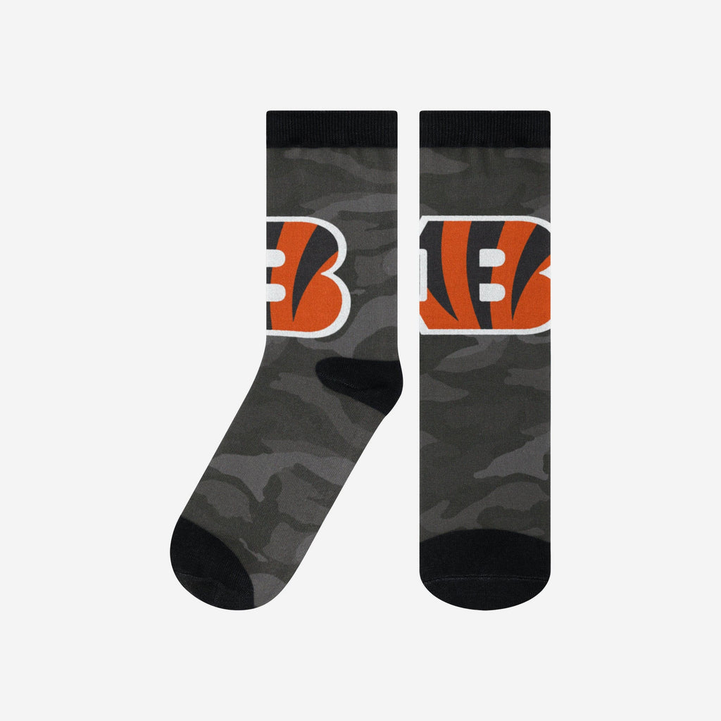 Cincinnati Bengals Printed Camo Socks FOCO S/M - FOCO.com
