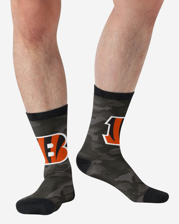 Cincinnati Bengals Printed Camo Socks FOCO - FOCO.com