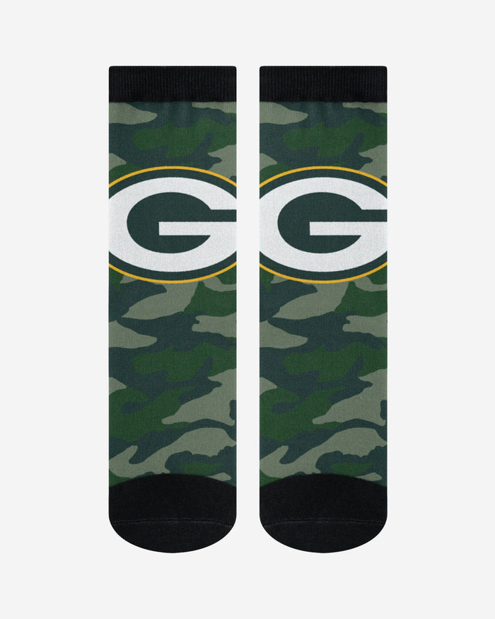 Green Bay Packers Printed Camo Socks FOCO - FOCO.com