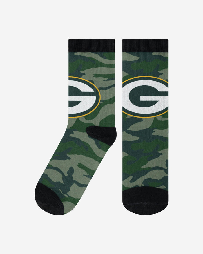 Green Bay Packers Printed Camo Socks FOCO S/M - FOCO.com