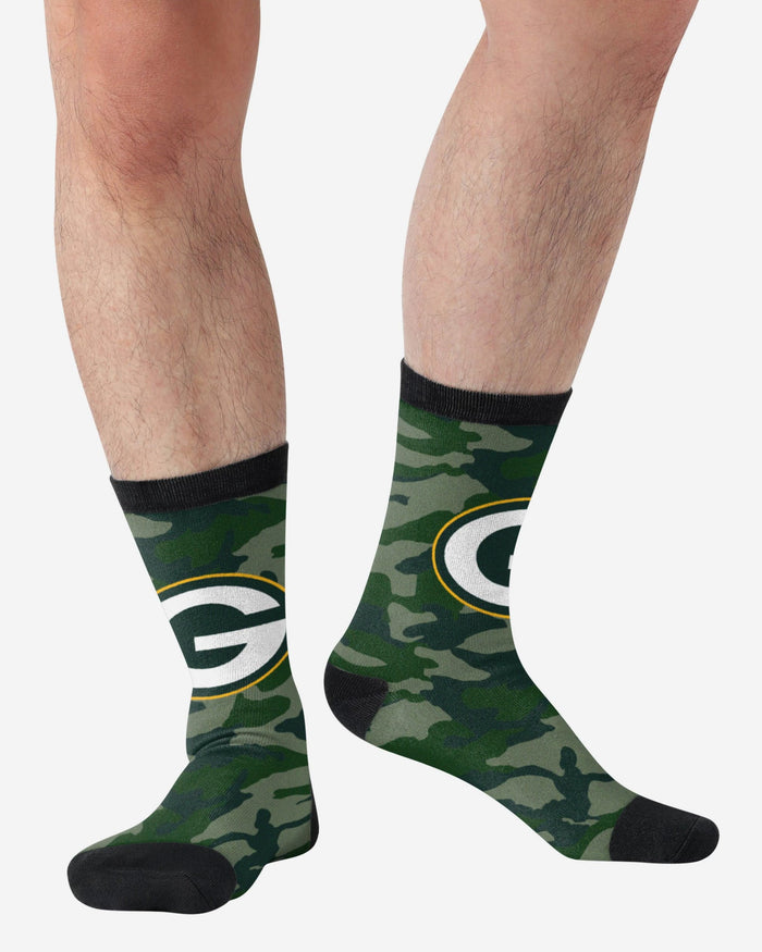 Green Bay Packers Printed Camo Socks FOCO - FOCO.com
