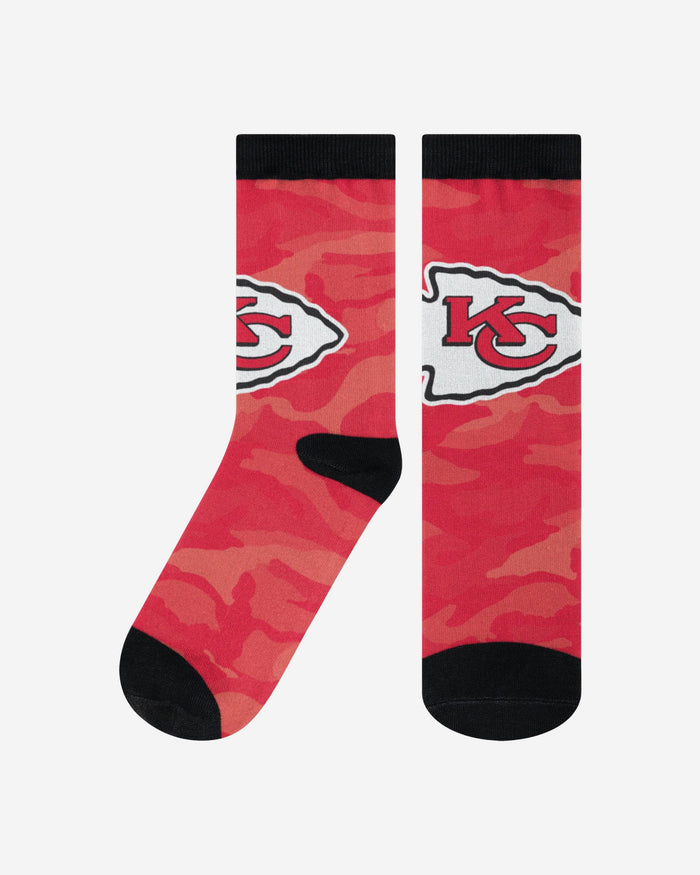 Kansas City Chiefs Printed Camo Socks FOCO S/M - FOCO.com