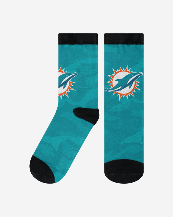 Miami Dolphins Printed Camo Socks FOCO S/M - FOCO.com