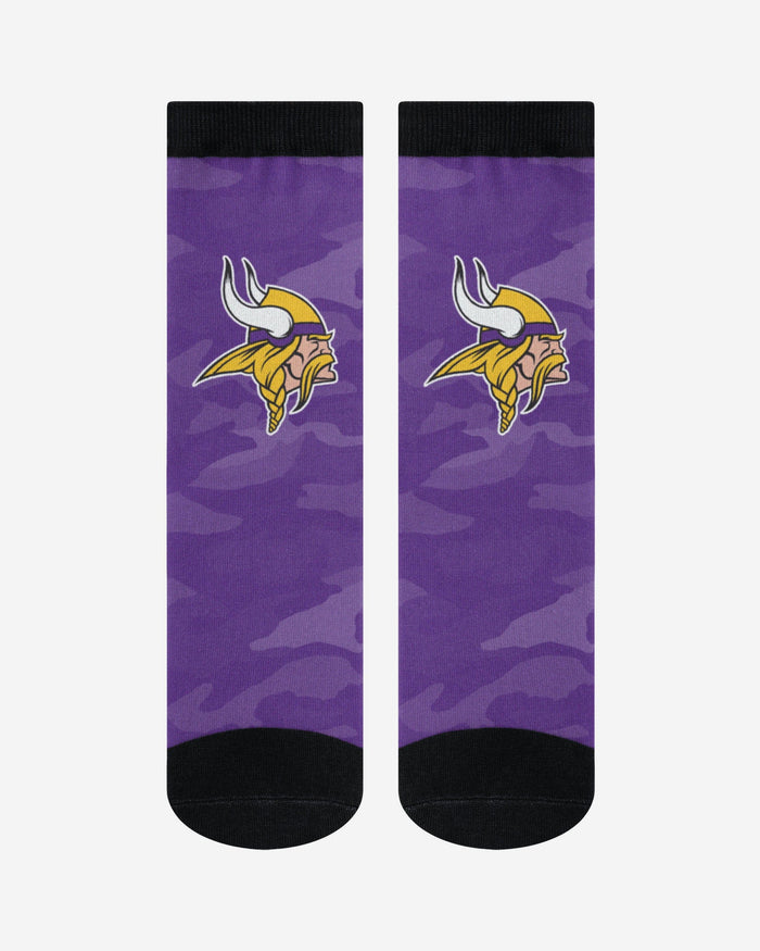 Minnesota Vikings Printed Camo Socks FOCO - FOCO.com