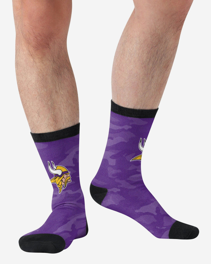 Minnesota Vikings Printed Camo Socks FOCO - FOCO.com