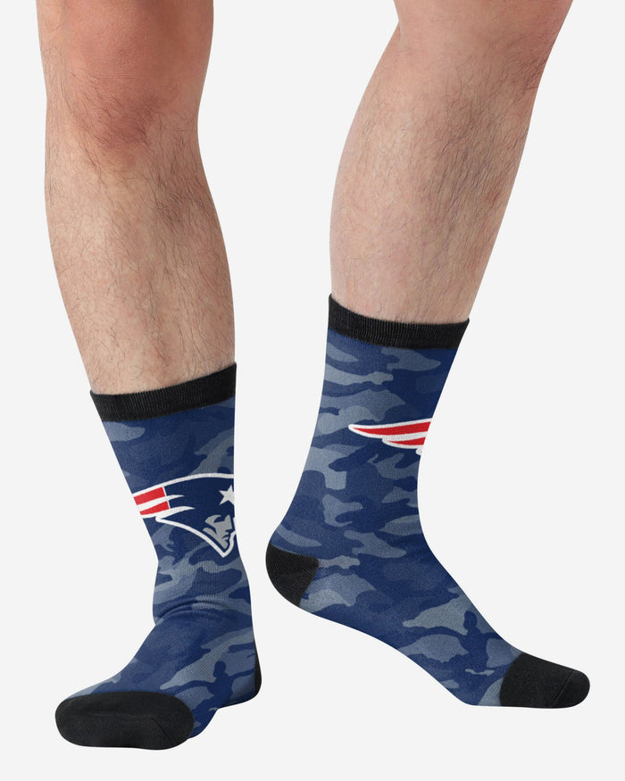 New England Patriots Printed Camo Socks FOCO - FOCO.com