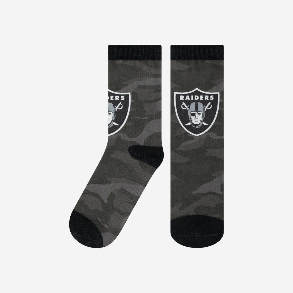 Las Vegas Raiders Printed Camo Socks FOCO S/M - FOCO.com