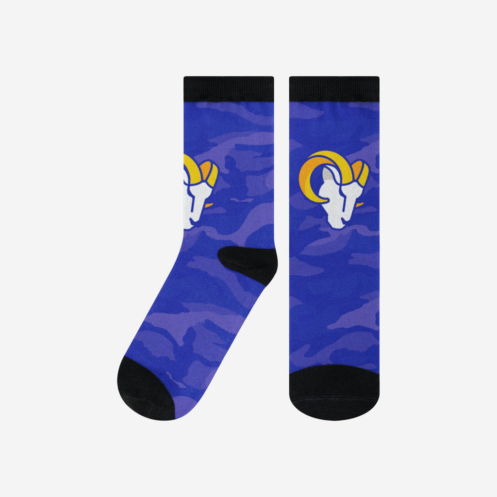 Los Angeles Rams Printed Camo Socks FOCO S/M - FOCO.com