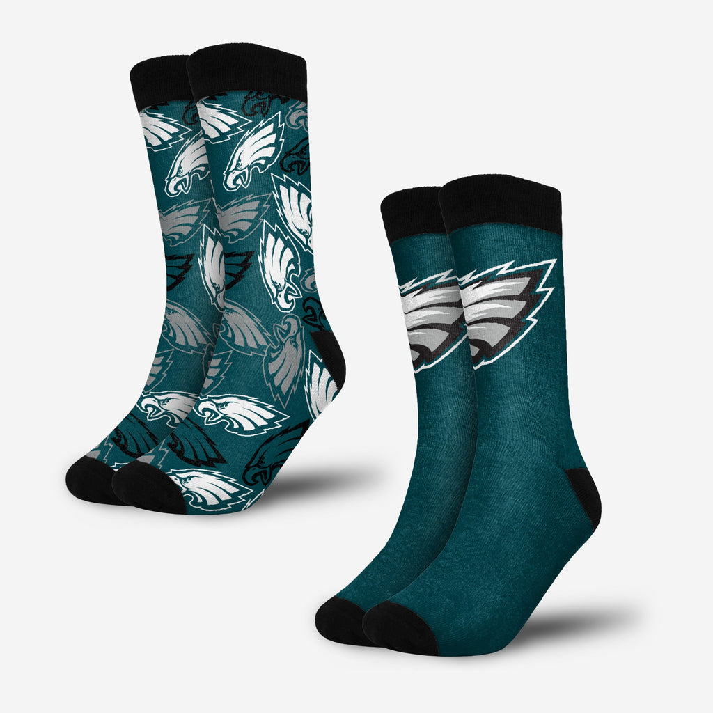 Philadelphia Eagles Primetime Blast Socks 2 Pack FOCO - FOCO.com