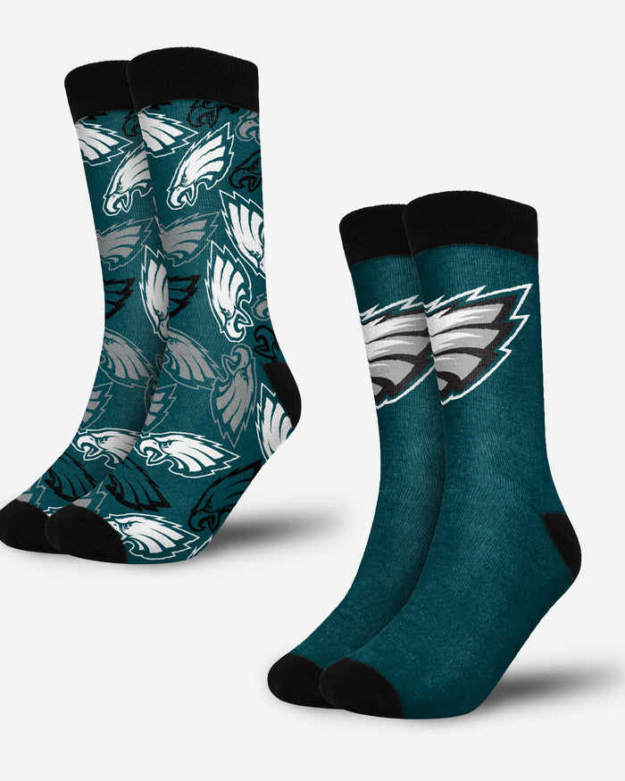 Philadelphia Eagles Primetime Blast Socks 2 Pack FOCO - FOCO.com