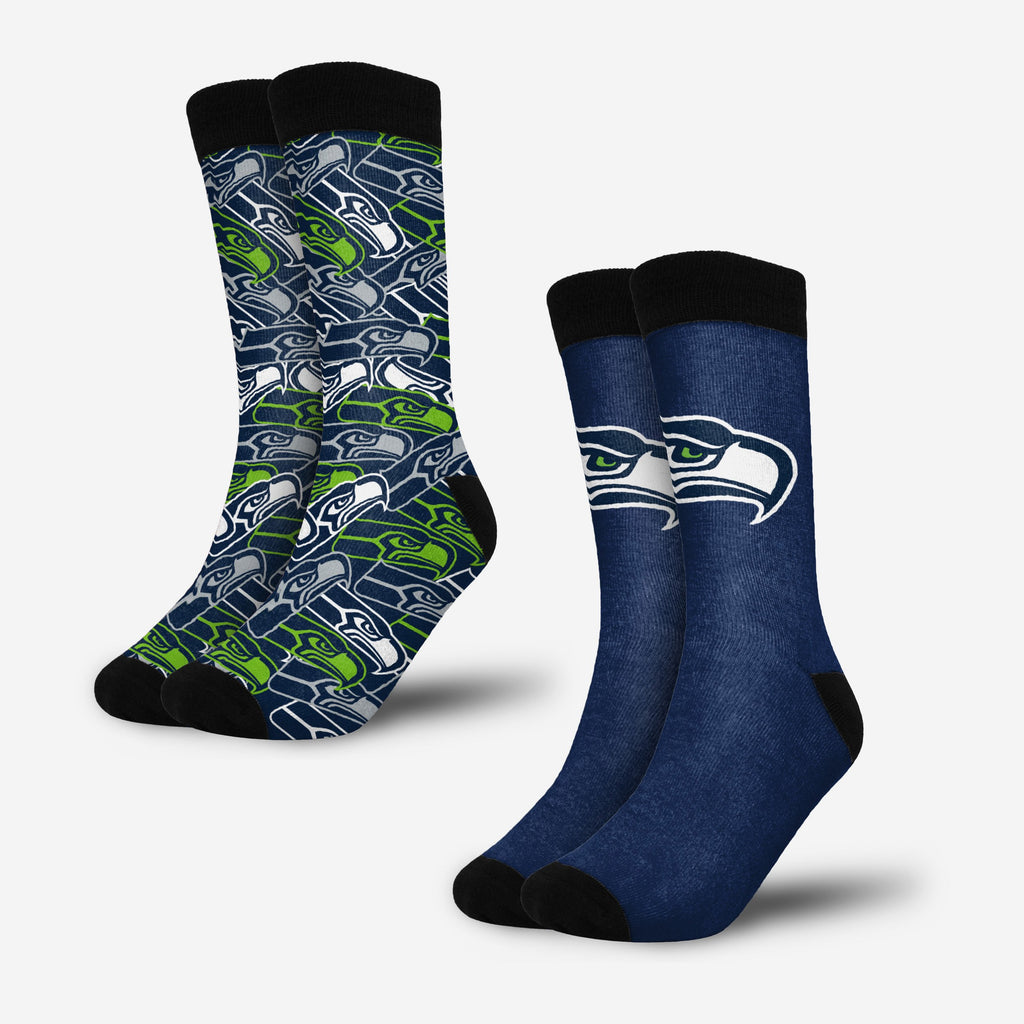 Seattle Seahawks Primetime Blast Socks 2 Pack FOCO - FOCO.com