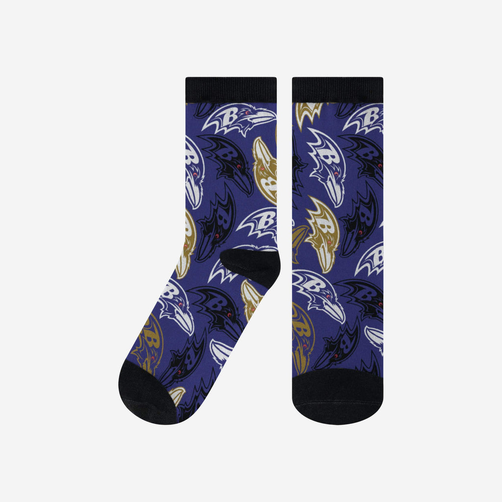 Baltimore Ravens Logo Blast Socks FOCO L/XL - FOCO.com