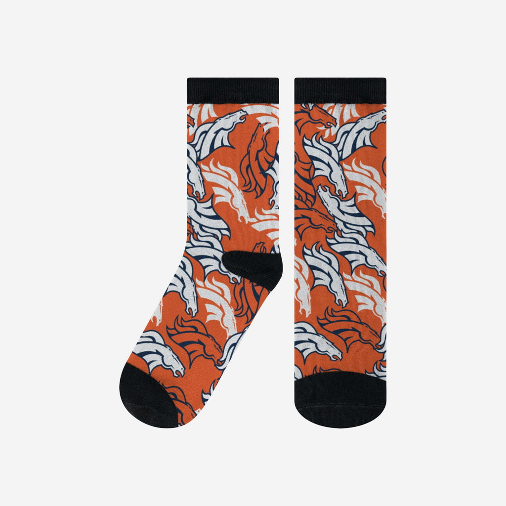 Denver Broncos Logo Blast Socks FOCO L/XL - FOCO.com