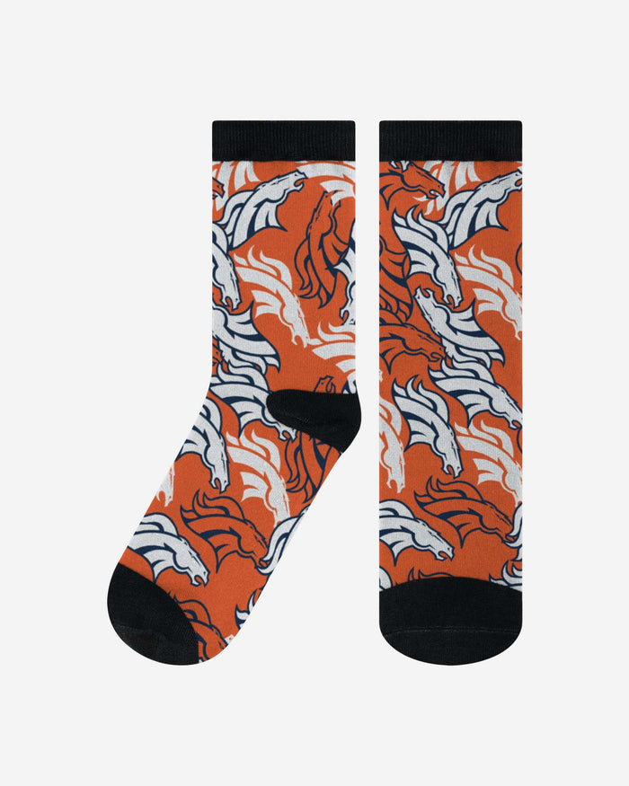 Denver Broncos Logo Blast Socks FOCO L/XL - FOCO.com