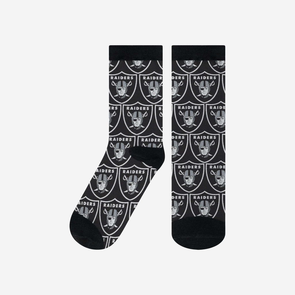 Las Vegas Raiders Logo Blast Socks FOCO L/XL - FOCO.com