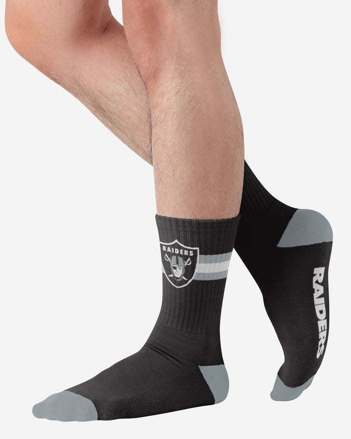 Las Vegas Raiders Team Stripe Crew Socks FOCO - FOCO.com