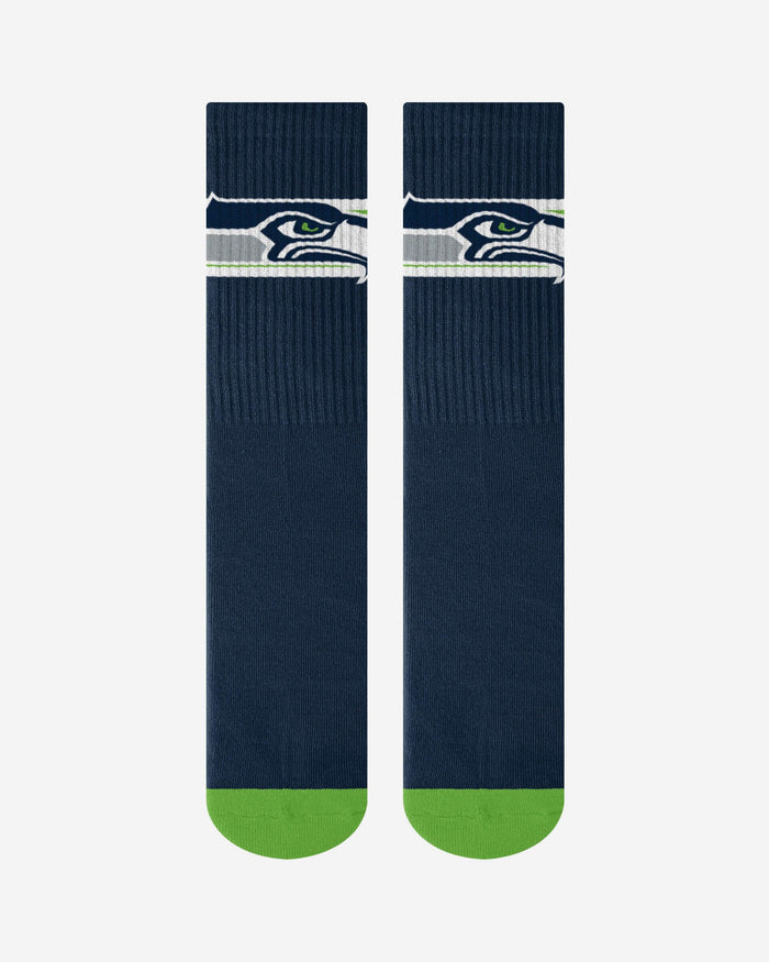 Seattle Seahawks Team Stripe Crew Socks FOCO - FOCO.com