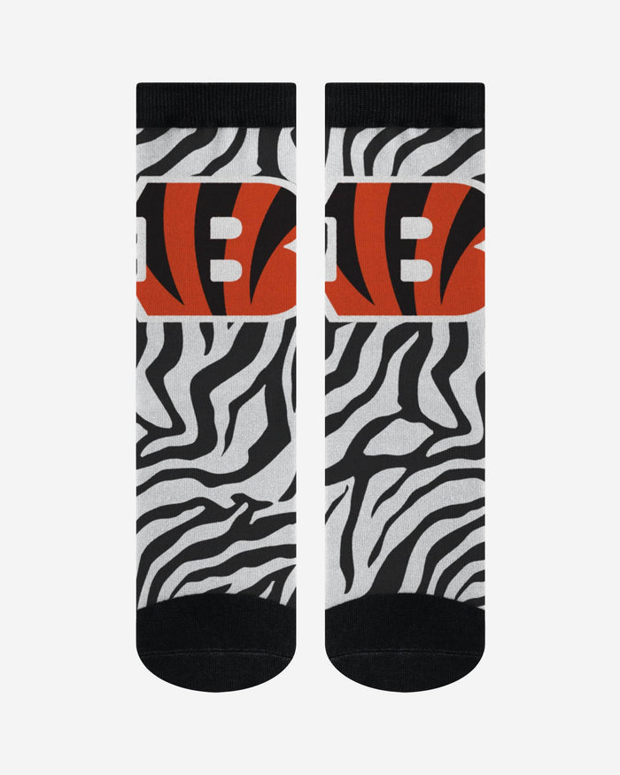 Cincinnati Bengals White Stripe Printed Socks FOCO - FOCO.com