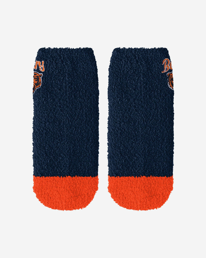 Chicago Bears 2 Pack Womens Script Logo Fuzzy Ankle Socks FOCO - FOCO.com