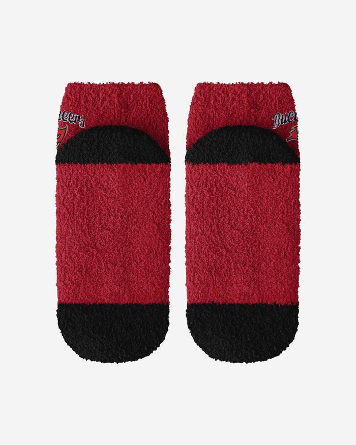 Tampa Bay Buccaneers 2 Pack Womens Script Logo Fuzzy Ankle Socks FOCO - FOCO.com