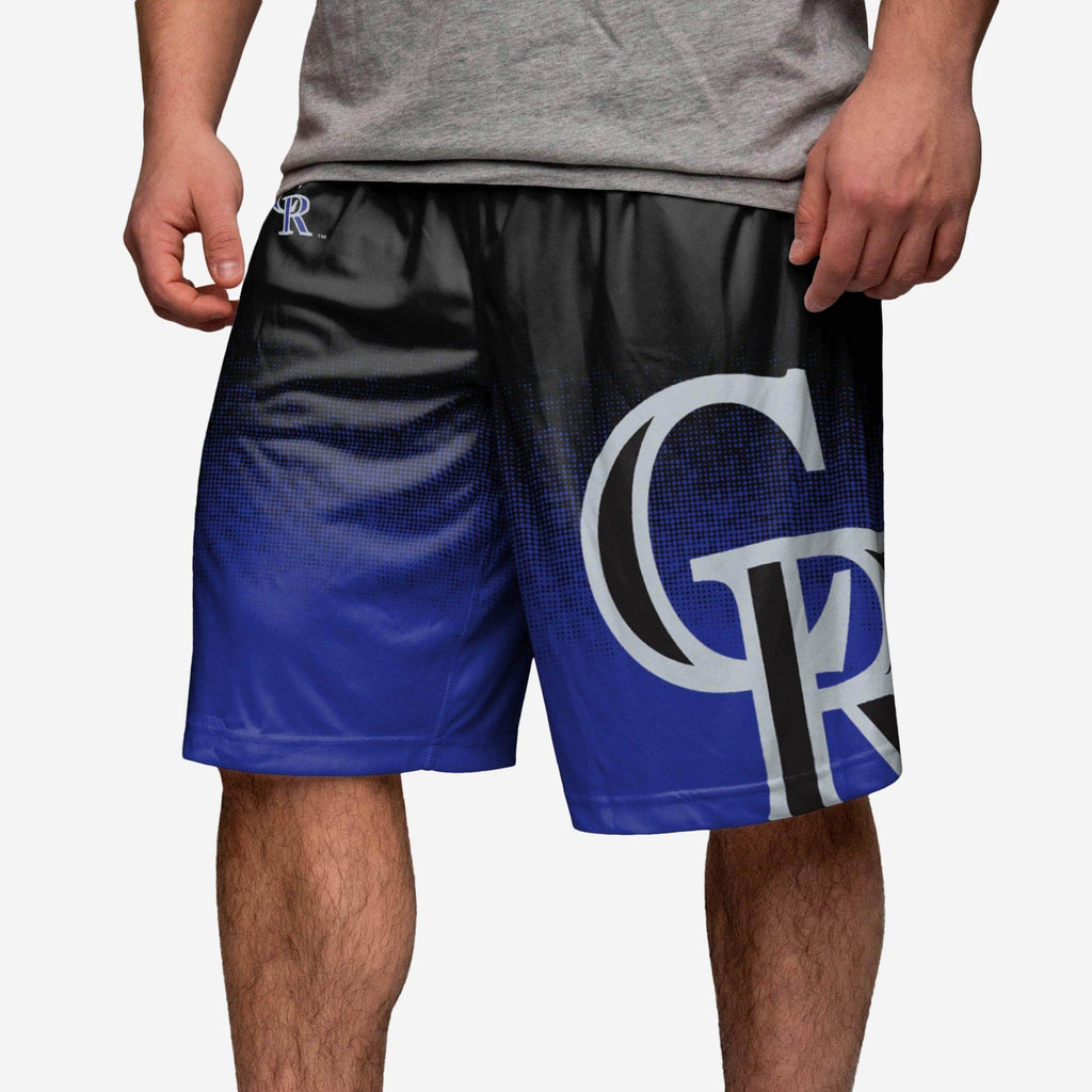 Colorado Rockies Gradient Polyester Shorts FOCO - FOCO.com