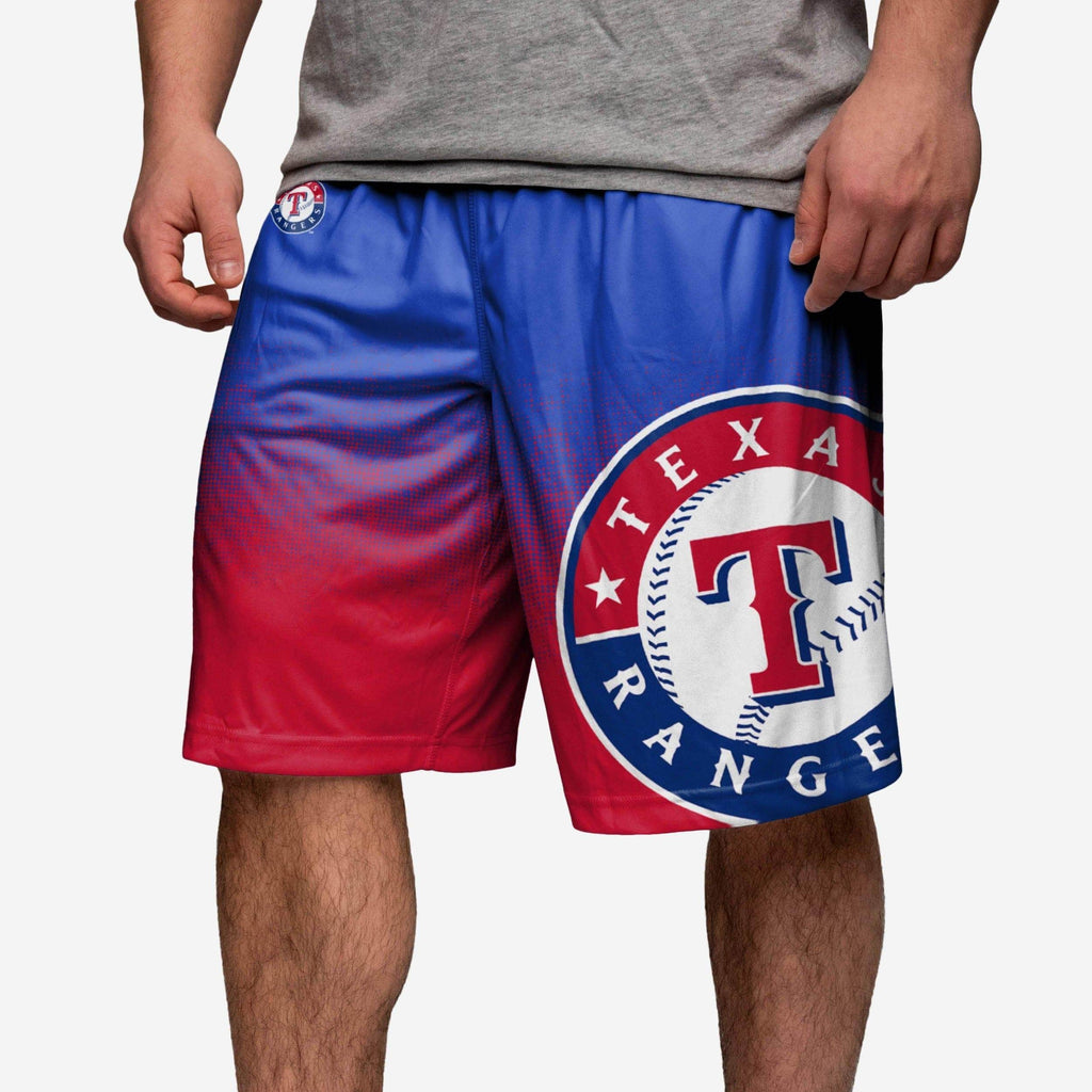 Texas Rangers Gradient Polyester Shorts FOCO - FOCO.com