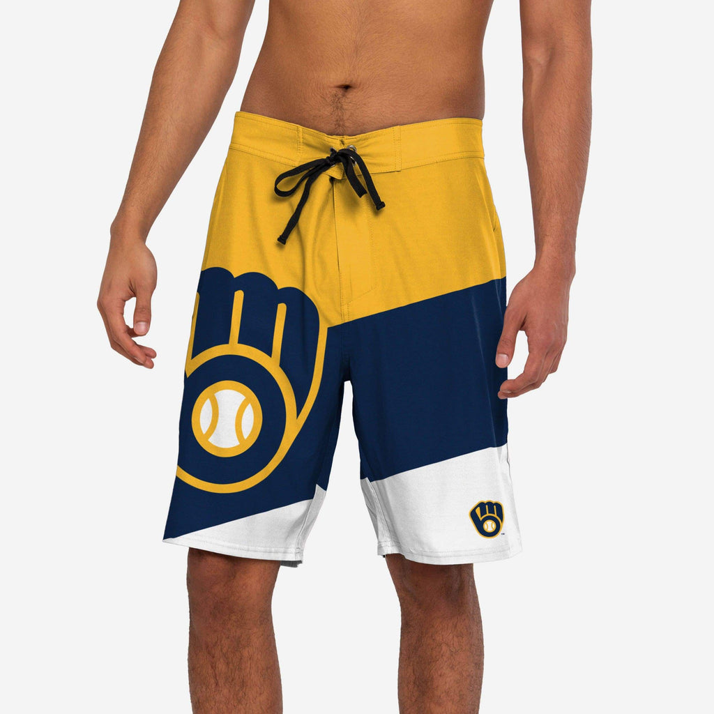 Milwaukee Brewers Color Dive Boardshorts FOCO S - FOCO.com