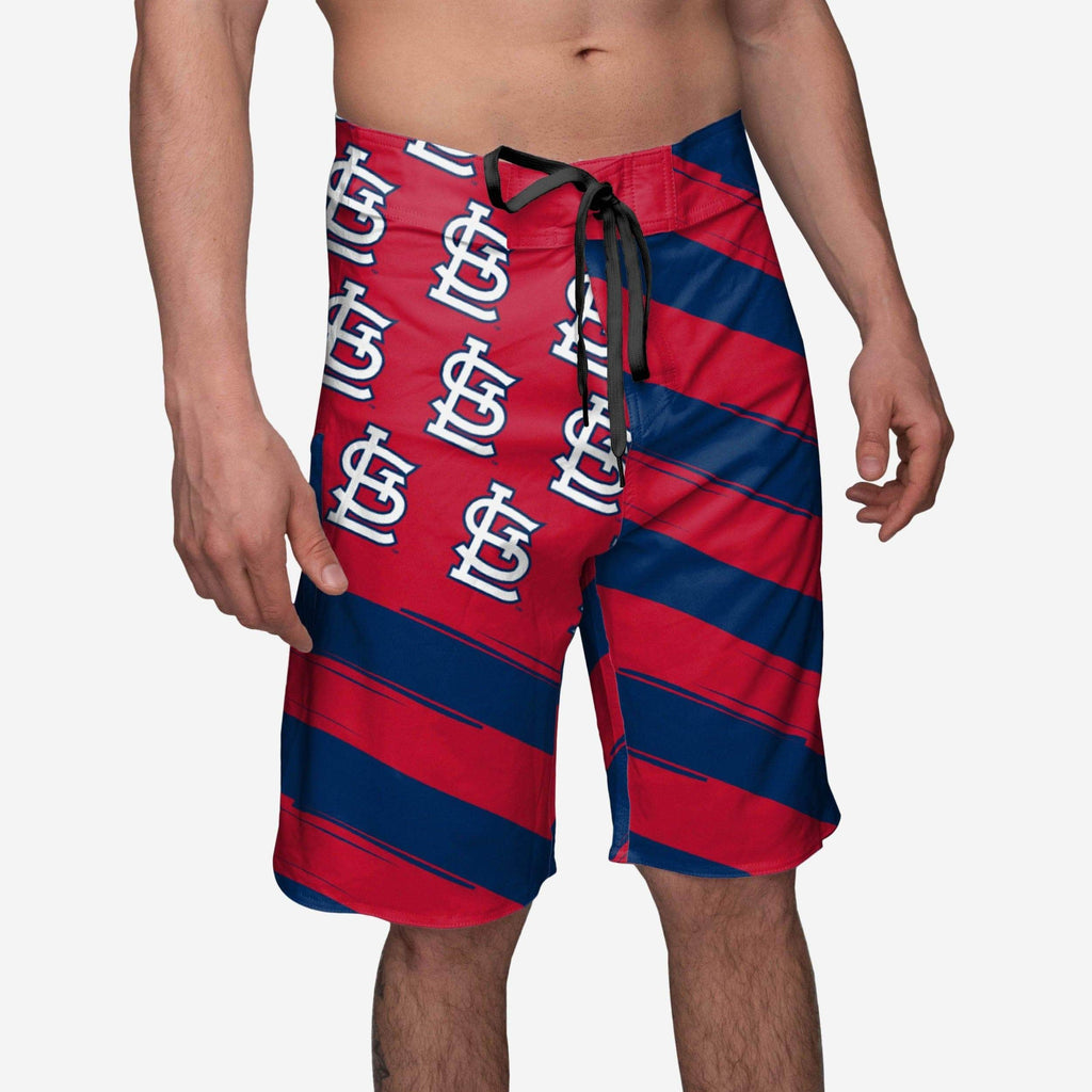 St Louis Cardinals Diagonal Flag Boardshorts FOCO S - FOCO.com