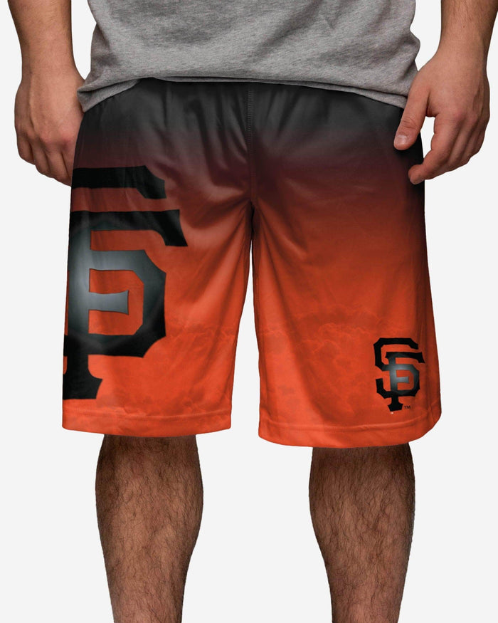 San Francisco Giants Gradient Big Logo Training Shorts FOCO - FOCO.com
