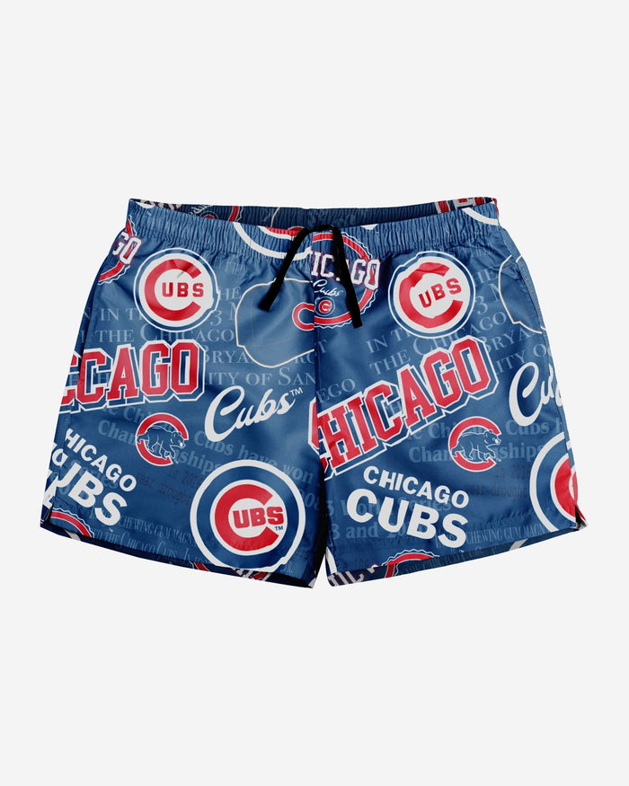 Chicago Cubs Logo Rush Swimming Trunks FOCO - FOCO.com