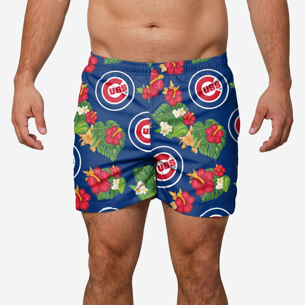 Chicago Cubs Floral Swimming Trunks FOCO S - FOCO.com