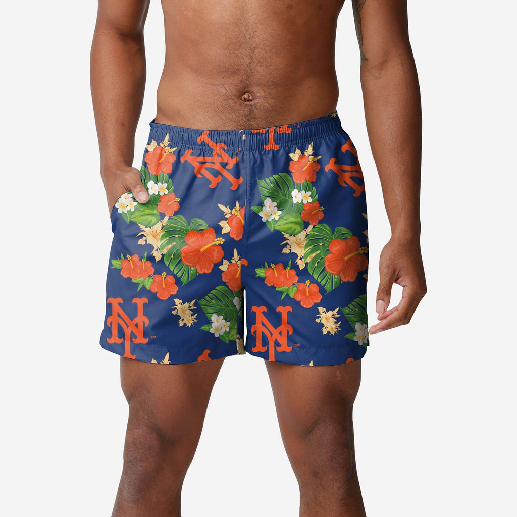 New York Mets Floral Swimming Trunks FOCO S - FOCO.com