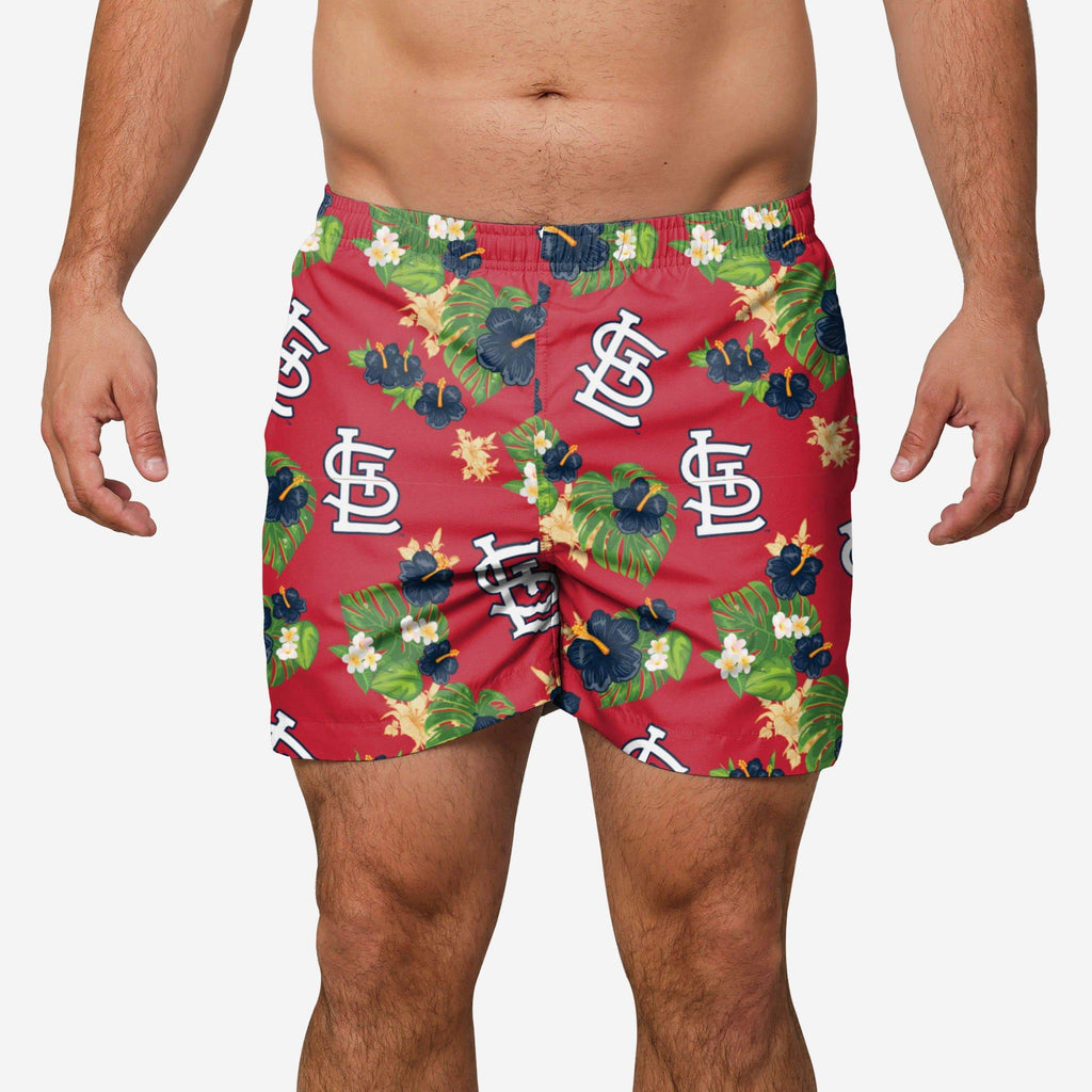 St Louis Cardinals Floral Swimming Trunks FOCO S - FOCO.com