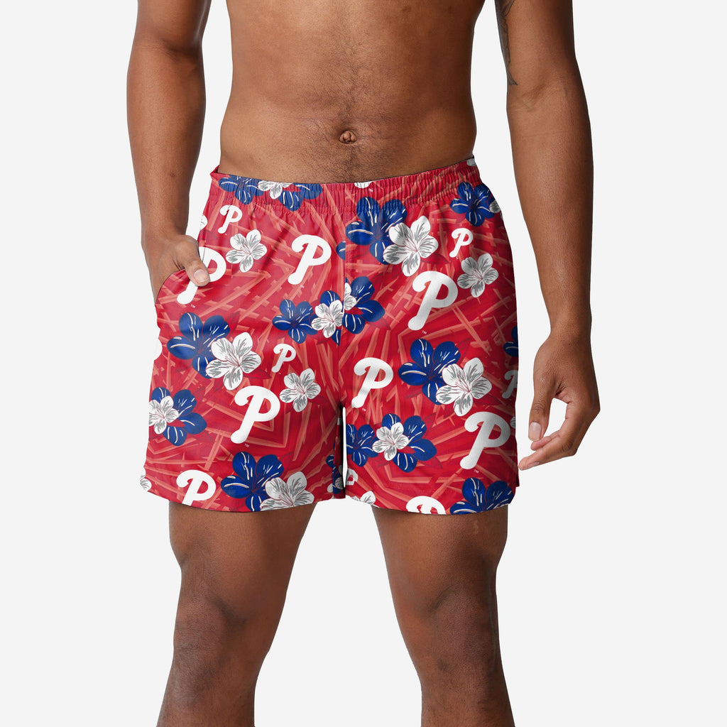 Philadelphia Phillies Hibiscus Swimming Trunks FOCO S - FOCO.com