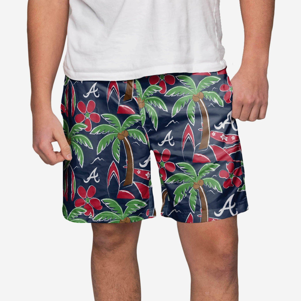 Atlanta Braves Tropical Swimming Trunks FOCO S - FOCO.com