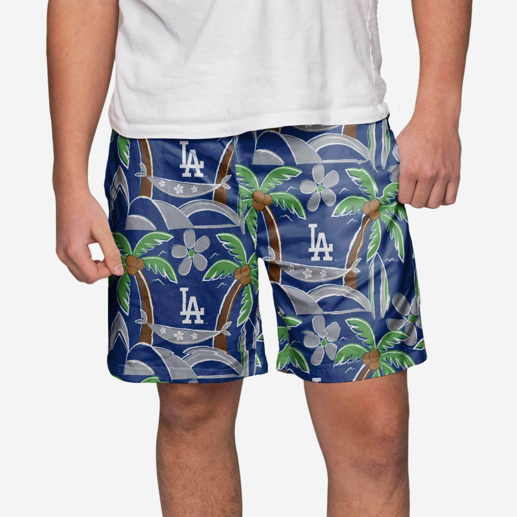 Los Angeles Dodgers Tropical Swimming Trunks FOCO S - FOCO.com