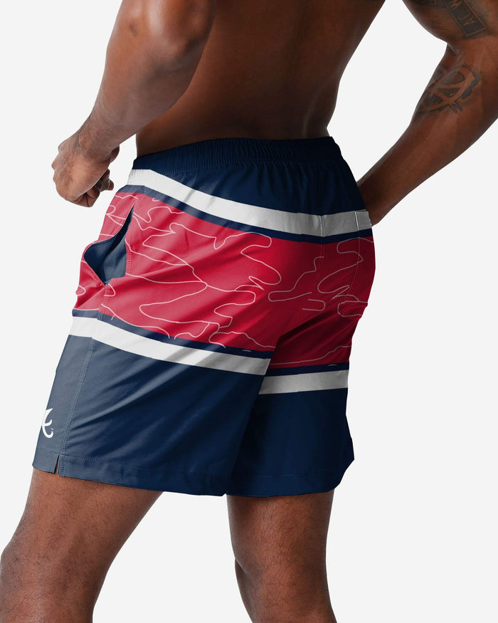 Atlanta Braves Big Wordmark Swimming Trunks FOCO - FOCO.com