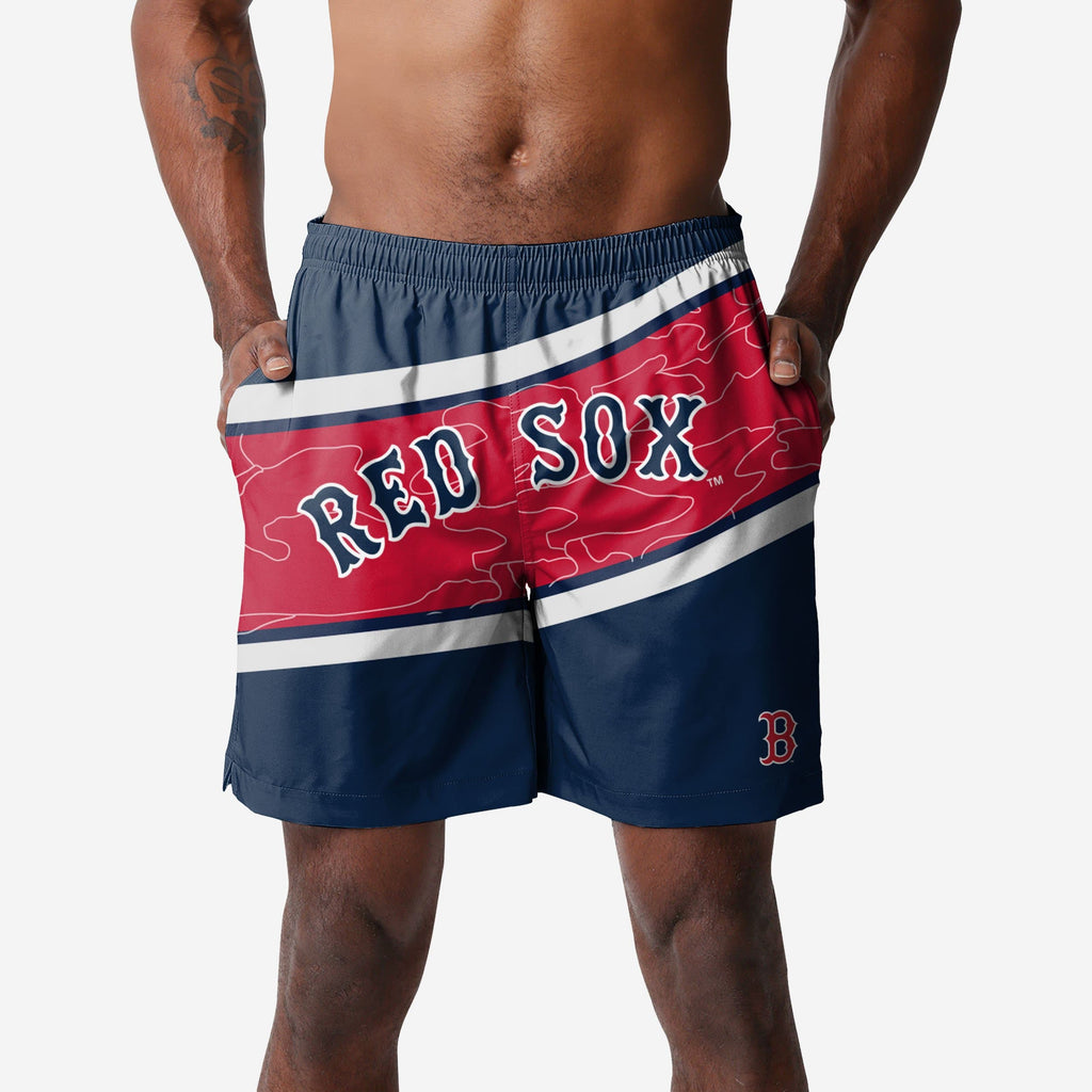 Boston Red Sox Big Wordmark Swimming Trunks FOCO S - FOCO.com