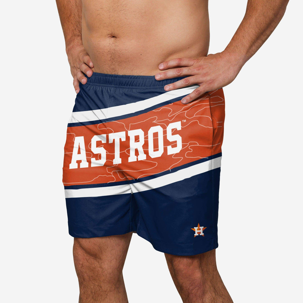 Houston Astros Big Wordmark Swimming Trunks FOCO S - FOCO.com