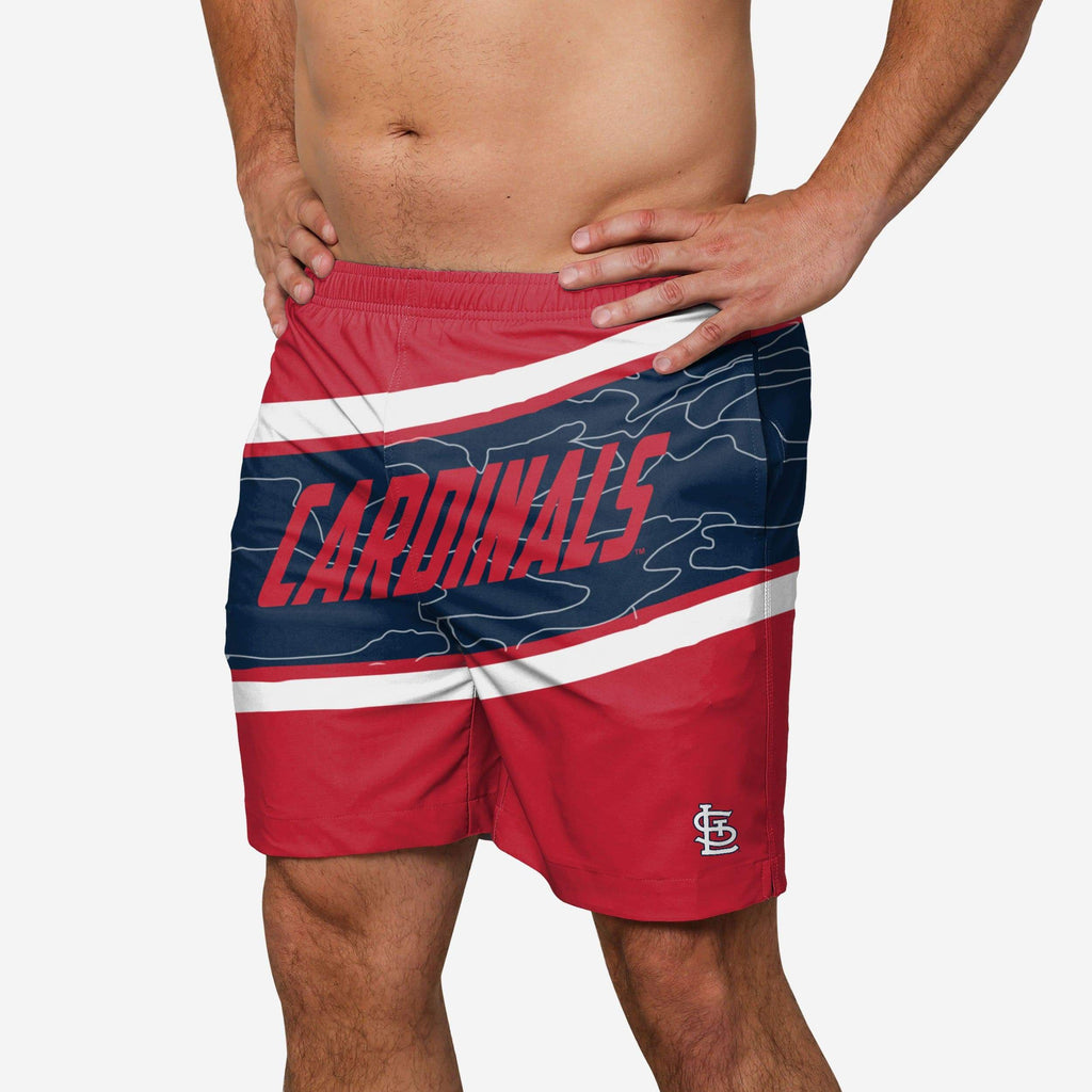 St Louis Cardinals Big Wordmark Swimming Trunks FOCO S - FOCO.com