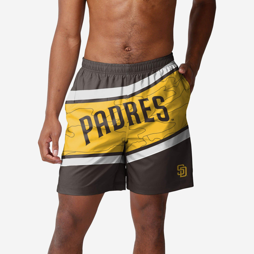 San Diego Padres Big Wordmark Swimming Trunks FOCO S - FOCO.com