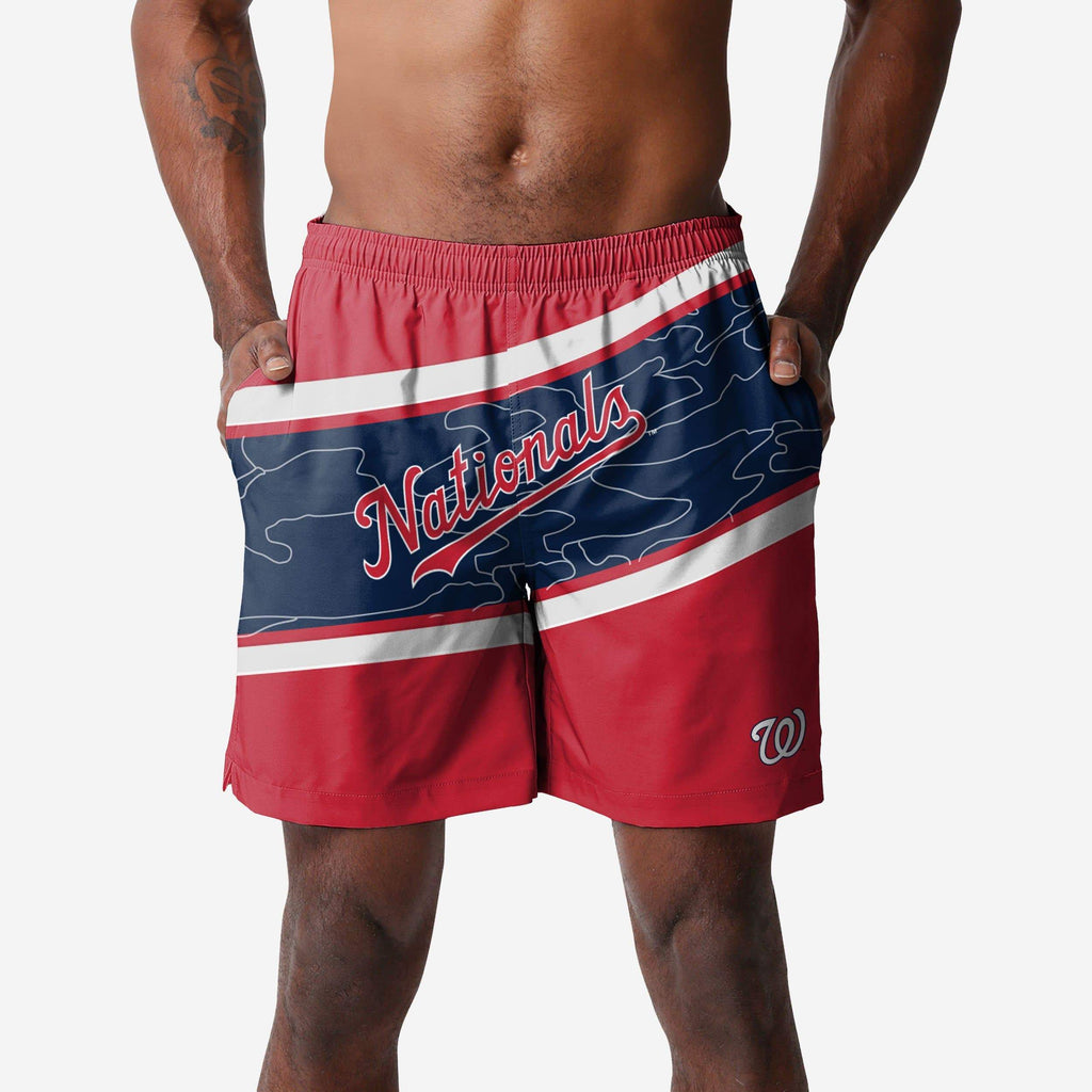 Washington Nationals Big Wordmark Swimming Trunks FOCO S - FOCO.com