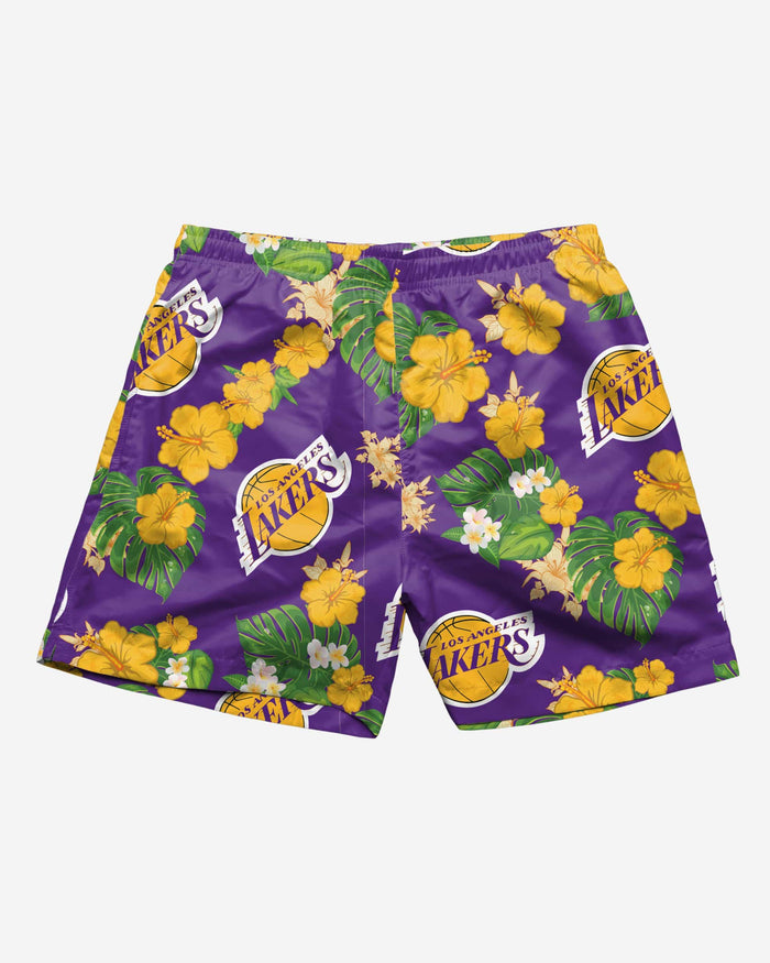 Los Angeles Lakers Floral Swimming Trunks FOCO - FOCO.com